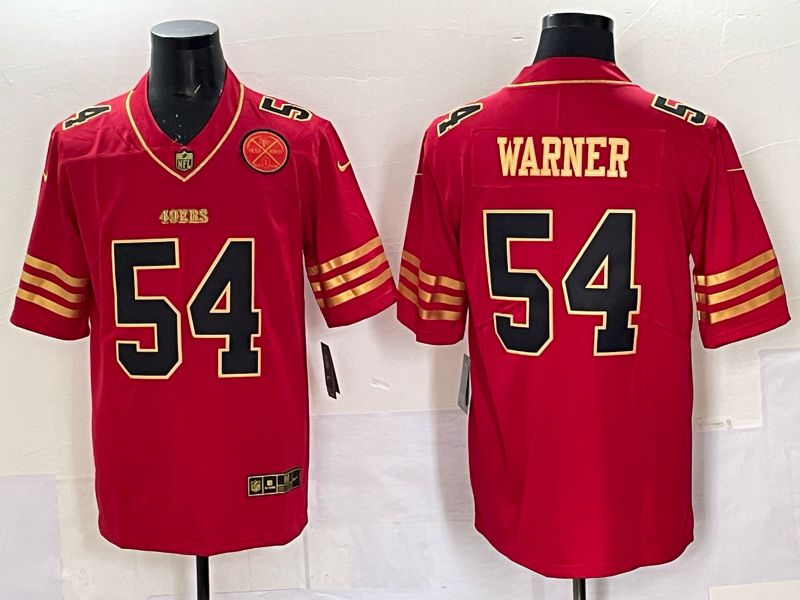 Men Nike San Francisco 49ers 54 Warner red Limited NFL 2025 Jersey 0056